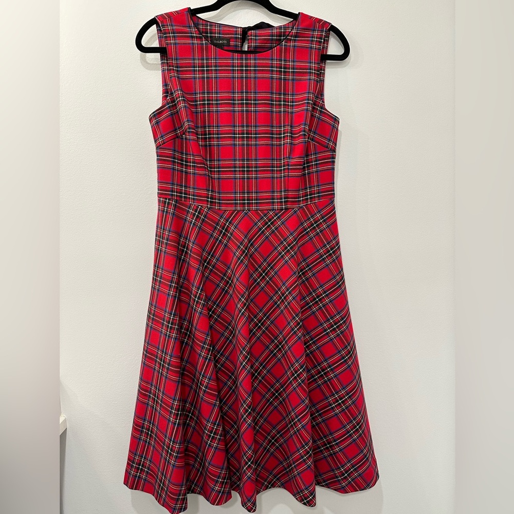 Plaid wool blend dress from Talbots
